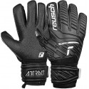 Reusch Goalkeeper Gloves Attrakt Resist Finger Support Jr 4, black