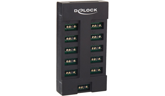DeLOCK RGB Hub for ARGB LEDs with 10 ports (black)
