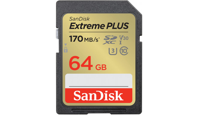 Sandisk карта памяти SDXC 64GB Extreme Plus