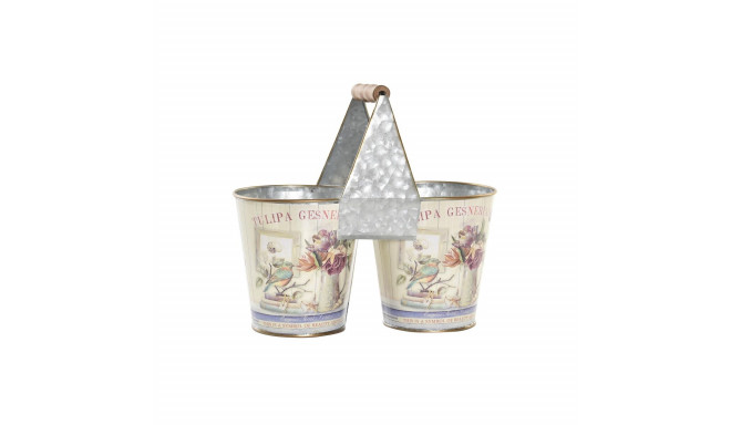 stādītājs DKD Home Decor Rozā Metāls Shabby Chic 24 x 12 x 23 cm