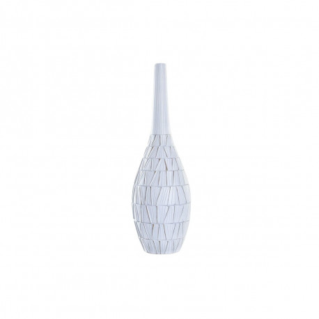 Vase DKD Home Decor White Resin Modern (19 x 19 x 60 cm)