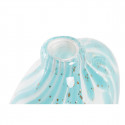 Vase DKD Home Decor Crystal Blue Mediterranean (12 x 7,5 x 21,5 cm)