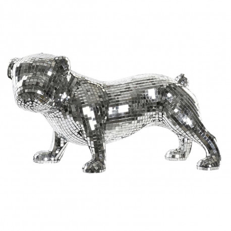 Dekoratiivkuju DKD Home Decor Inglise Hõbedane Bulldog Vaik Kaasaegne (45,5 x 21,5 x 25 cm)