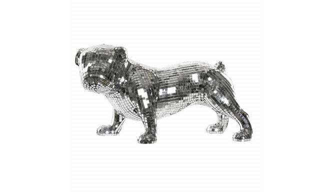 Decorative Figure DKD Home Decor English Silver Bulldog Resin Modern (45,5 x 21,5 x 25 cm)