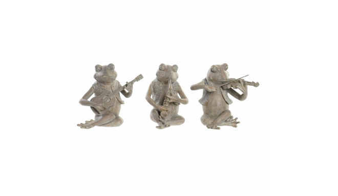 Decorative Figure DKD Home Decor Music 23 x 19,5 x 22,5 cm Brown Frog (3 Units)