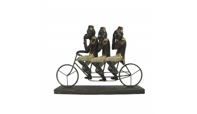 Dekoratīvās figūriņas DKD Home Decor Mērkaķis Trīsritenis Melns Bronza Metāls Sveķi Koloniāls (40 x 
