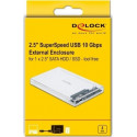 DeLOCK external enclosure for 2.5 "SATA HDD / SSD with USB Type-C socket, drive housing