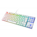 Low profile mechanical RGB keyboard DELTACO GAMING UK Layout, Outemu Red switches, white/RGB / GAM-1