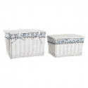Basket set DKD Home Decor Polyester wicker (45 x 35 x 30 cm)