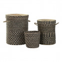 Basket set DKD Home Decor Colonial Fibre (45 x 45 x 56 cm)