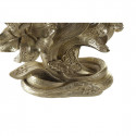 Candle Holder DKD Home Decor Flower Golden Resin (26 x 12 x 23 cm)