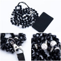 CRYSTAL DIAMOND pendant for the phone / cord length 74cm (37cm in the loop) / on neck - black