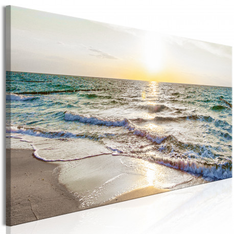 Seinapilt - Calm Waves (1 Part) Narrow Grey - 150x50