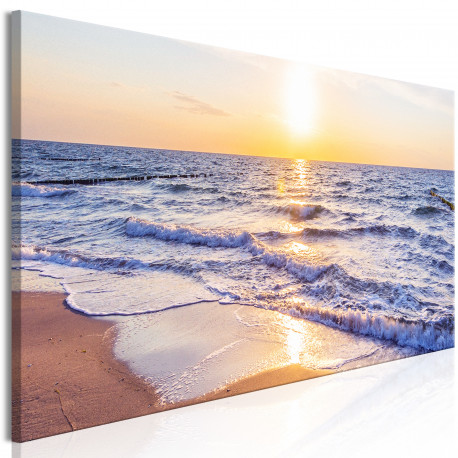 Seinapilt - Calm Waves (1 Part) Narrow Brown - 135x45