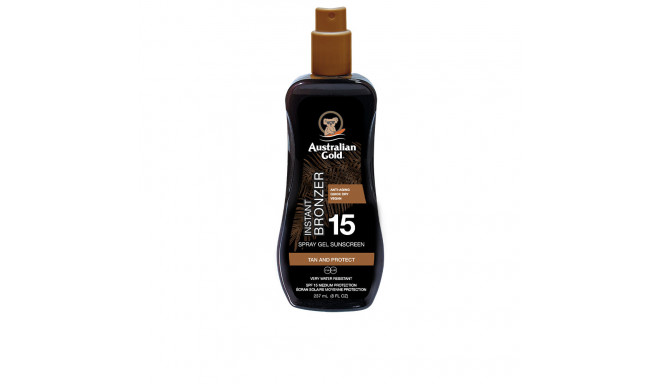 AUSTRALIAN GOLD SUNSCREEN SPF15 spray gel with instant bronzer 237 ml