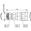 100023973 N Straight Plug for RFA 1/2" SIMFix Pro Telegärtner