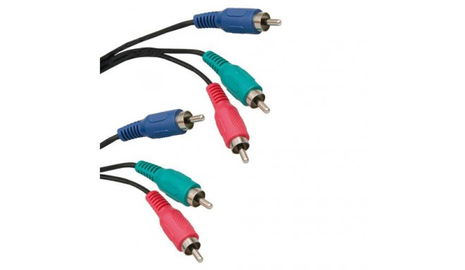 ICIDU Component Video Cable, 2m component (YPbPr) video cable 3 x RCA Black