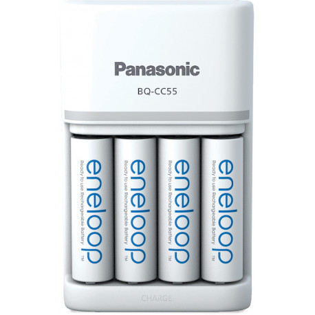Panasonic eneloop laadija BQ-CC55 + 4x2000mAh