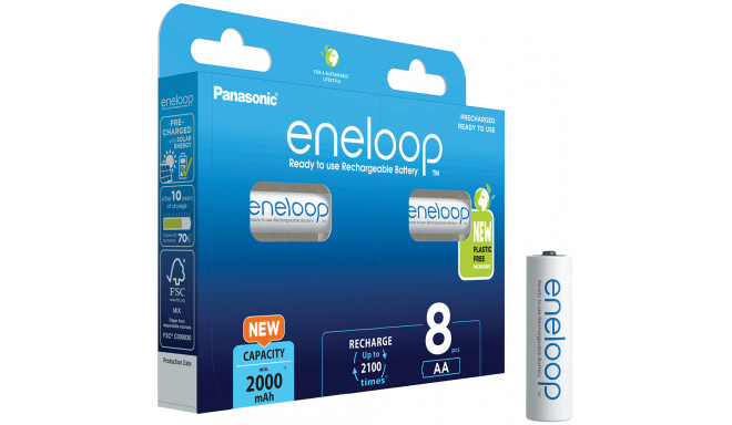 Panasonic eneloop аккумулятор AA 2000 8BP