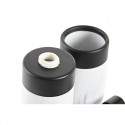 Vannikomplekt DKD Home Decor Must Metall Alumiinium Valge Vaik Marmor Kaasaegne (7,2 x 7,2 x 16,4 cm