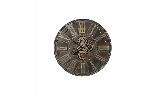 Sienas pulkstenis DKD Home Decor Pārnesumi Melns Bronza Dzelzs (80 x 6,5 x 80 cm)