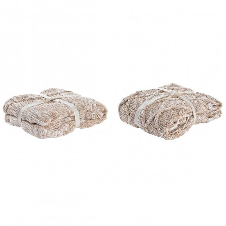 Одеяло DKD Home Decor 150 x 125 x 1 cm Светло Pозовый (2 штук)