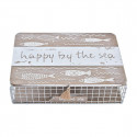 Dekoratīvs skapītis DKD Home Decor Metāls Koks Balts (24 x 16 x 6 cm)