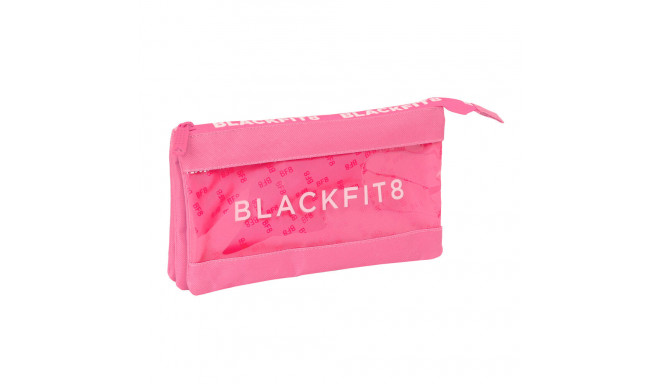Kolme tõmblukuga pliiatsikarp BlackFit8 Glow up Roosa (22 x 12 x 3 cm)