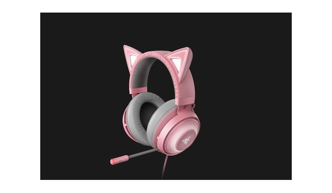 Razer Kraken Kitty Headset Wired Head-band Gaming Grey, Pink