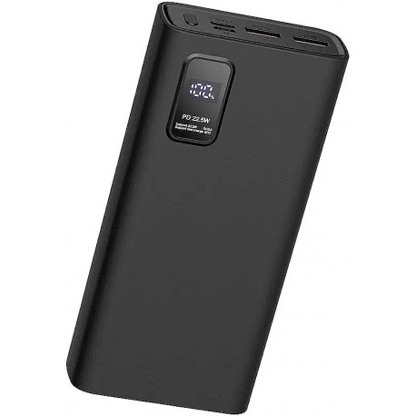 Platinet akupank 20000mAh PD QC LED, must