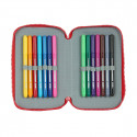 Double Pencil Case Atlético Madrid Red Navy Blue (28 pcs)