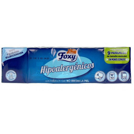 Foxy pabertaskurätikud Hypoallergenic Tissues 4-kihiline 10x9tk