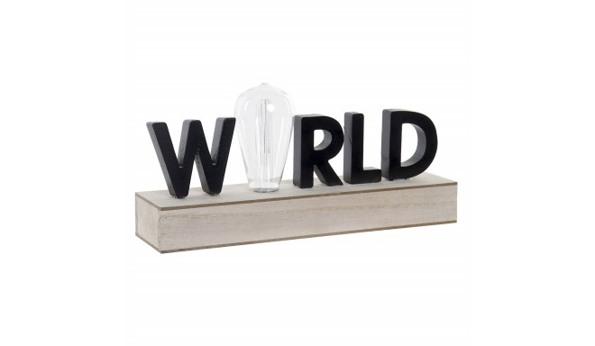 Светящееся украшение DKD Home Decor World Чёрный Металл Деревянный MDF 30 x 40 cm 34 x 8 x 16 cm