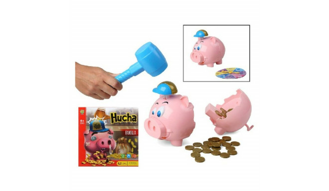 Educational Game Piggy bank Spanish Pink (27 x 27 cm)