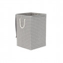 Laundry basket DKD Home Decor Houndstooth Polyester (36 x 36 x 55 cm) (3 Units)