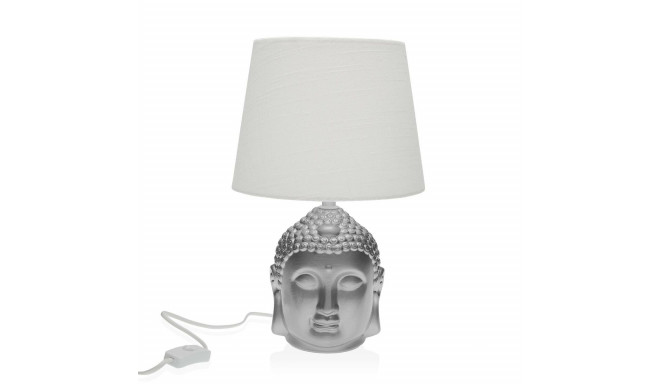 Desk lamp Versa Silver Buddha Porcelain (21 x 33 x 21 cm)