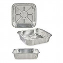 Set of trays Silver Aluminium (20,5 x 20,5 x 4,9 cm) (6 Pieces)