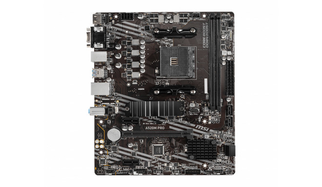 MSI | A520M PRO | Processor family AMD | Processor socket AM4 | DDR4 | Memory slots 2 | Chipset AMD 