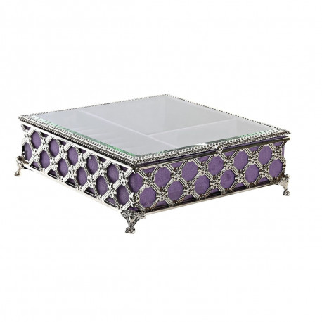 DKD Home Decor jewelry box Crystal Metal 22x22x7cm