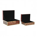 Jewelry box DKD Home Decor Metal (2 Units) (25 x 18 x 10 cm)