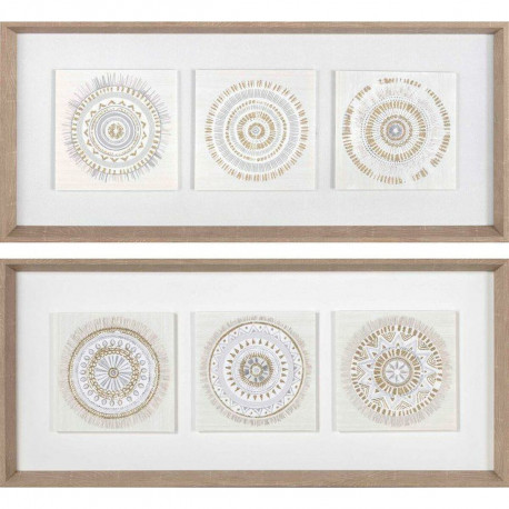 Glezna DKD Home Decor 61 x 3,8 x 26 cm 63,5 x 4 x 28,6 cm Apļi Skandināvu (2 gb.)