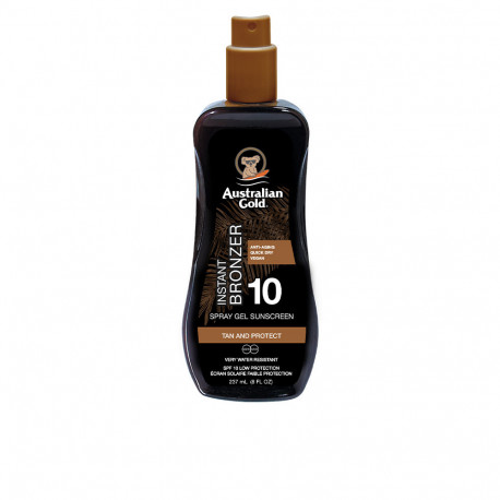 AUSTRALIAN GOLD SUNSCREEN SPF10 spray gel with instant bronzer 237 ml