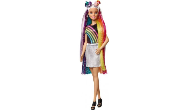 Barbie rainbow glitter hair doll - FXN96