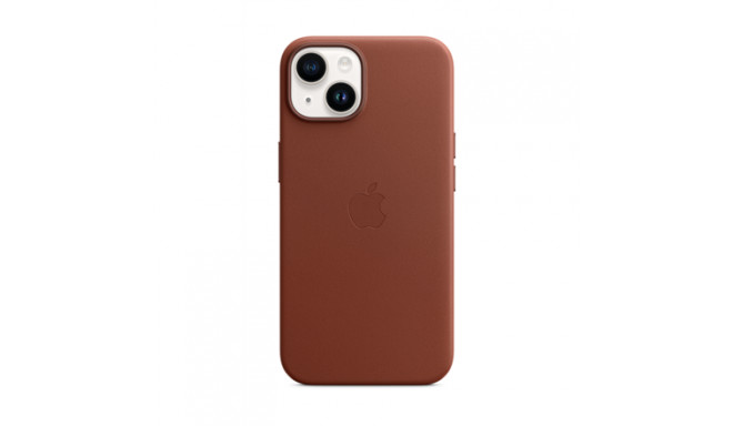 Apple iPhone 14 Leather Case with MagSafe, umber