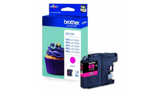 Brother LC123 (LC123M) Ink Cartridge, Magenta