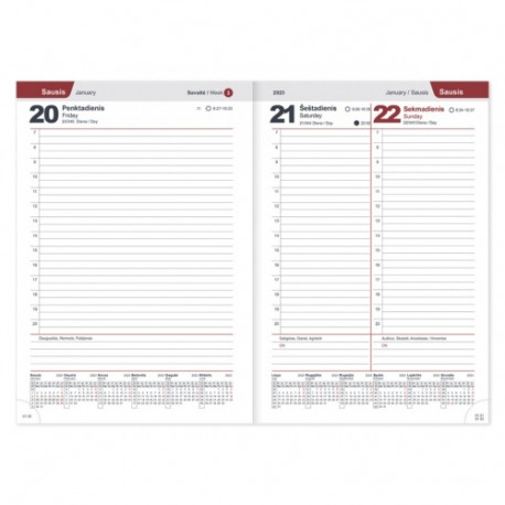 Planning notebook calendar 2026 A5 white
