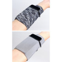 Látkový pásek na rukáv pro běžecké fitness pruhy bílá / černá