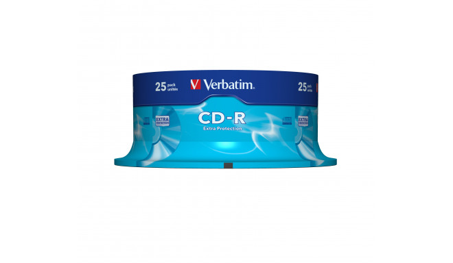 CD-R Verbatim 700Mb 80min 52x Cake 25 DataLife, Extra Protection, 25 toorikut tornis