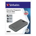 Kõvaketas väline HDD Verbatim Executive Fingerprint Secure Portable HDD 2TB USB3.2 Gen1 USB-C, USB-C