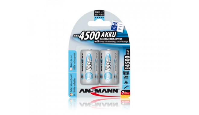 Aku R14 (C), 1.2 V, 4500 mAh, Ni-Mh, ANSMANN (2tk pakendis)
